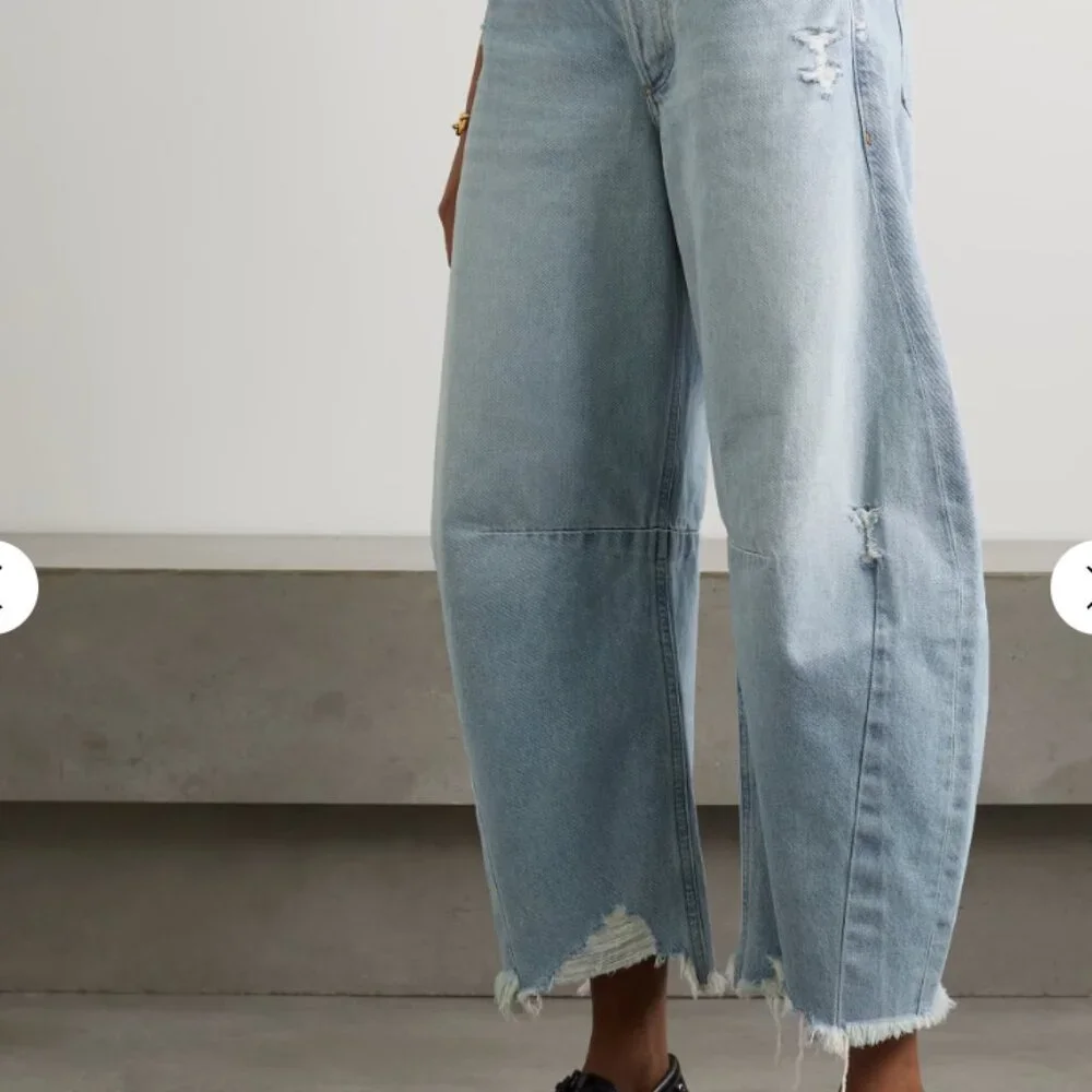 Citizens of Humanity Horseshoe Distressed High-rise Tapered Jeans, 27 - Picture 3 of 6